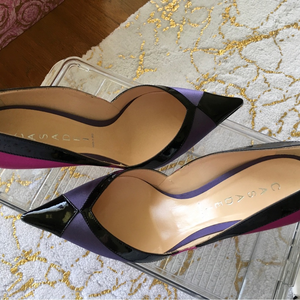 Casadei Women's Black and Purple Heels